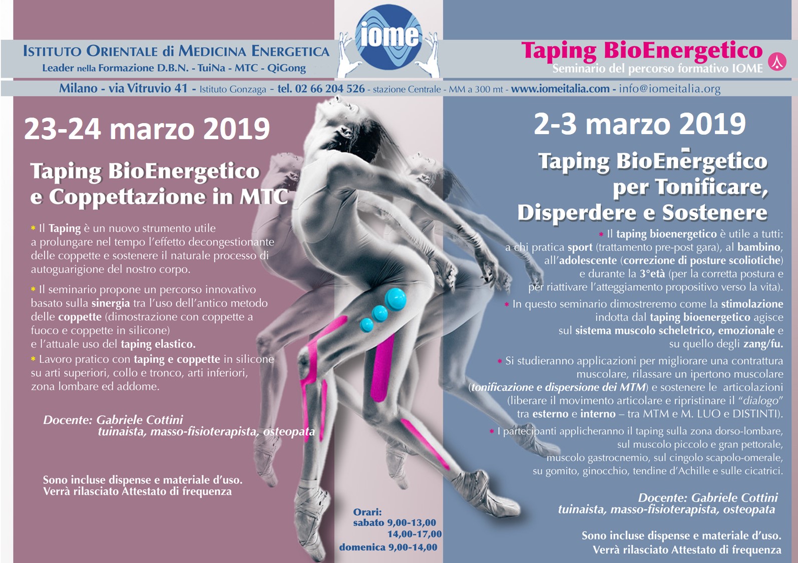 Corso Taping Bioenergetico e Coppettazione